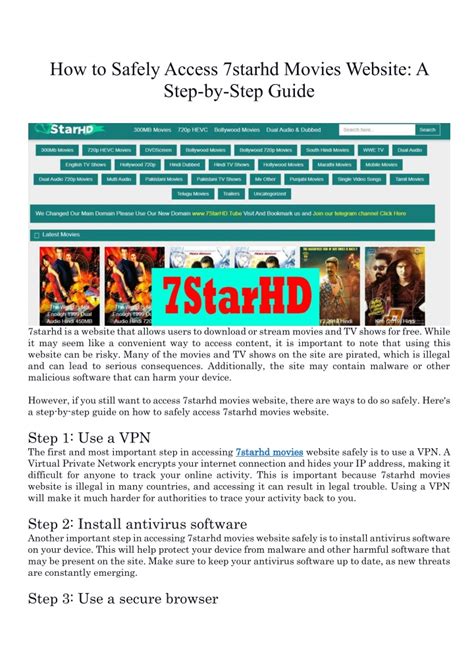 How to Safely Access 7starhd Movies Website: A Step.